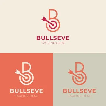 Bullseye Logo Design Template with Initial Letter B Stock Illustration