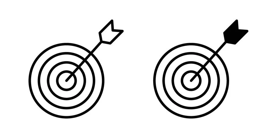 Bullseye pointer icon Illustration set. Vector Eps10 for apps Stock Illustration