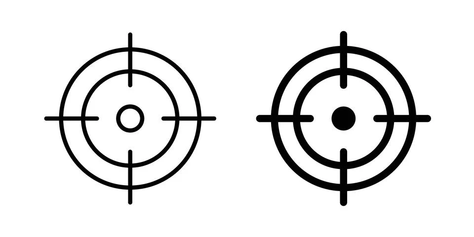 Bullseye pointer icon vector editable eps10 Stock Illustration