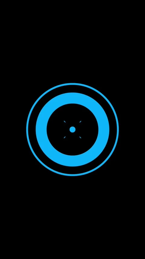 Bullseye Target Bold Blue Concentric Rings in Vertical Video Stock Footage 346598795