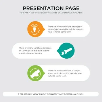 Bullshit, breach, capability presentation design template in orange, green, y Illustrazione stock