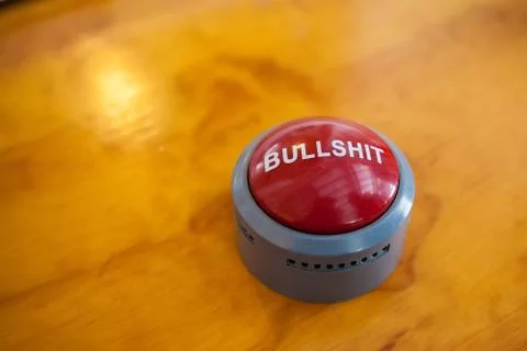 Bullshit button Stock Photos