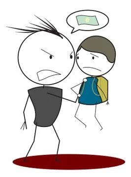 Bully child Stock Illustration