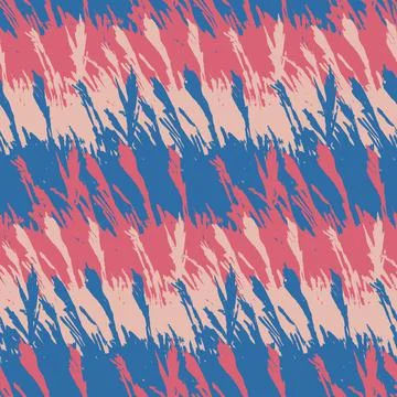 Bulrush red blue textured seamless pattern, illustration for design Stock Illustration