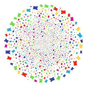 Bulwark Tower Exploding Round Cluster Stock Illustration