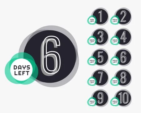 Bumber of days left countdown timer banner Illustrazione stock