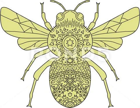 Bumble Bee Mandala Stock Illustration