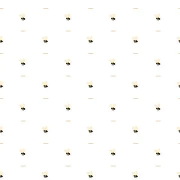Bumblebee flying seamless pattern background design Stock Illustration