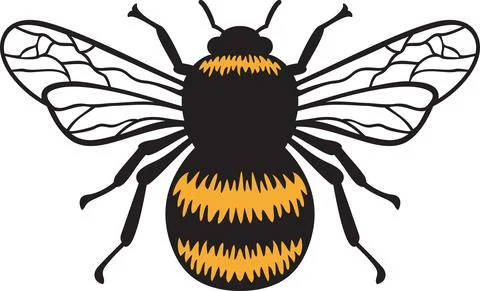 Bumblebee insect color Stock Illustration