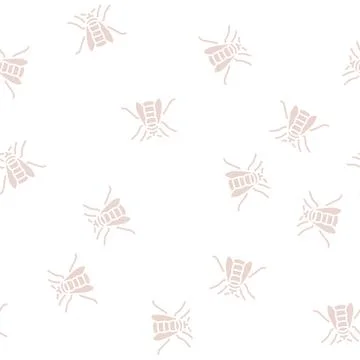 Bumblebee insect glyph seamless pattern Stock Illustration