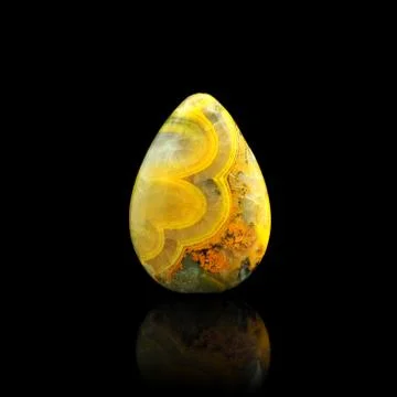 Bumblebee jasper on a black background Stock Photos