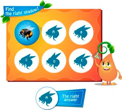 Bumblebee right shadow Illustrazione stock