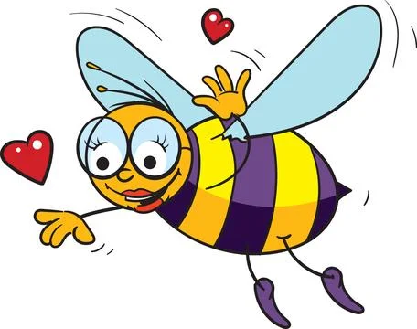 Bumblebee she heart Stock Illustration