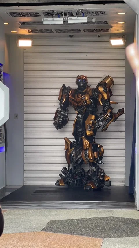Bumblebee Transformers Character Farewell At Universal Studios Singapore Stock Footage 305847242