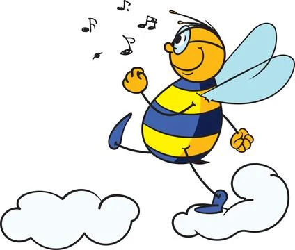 Bumblebee walking Stock Illustration