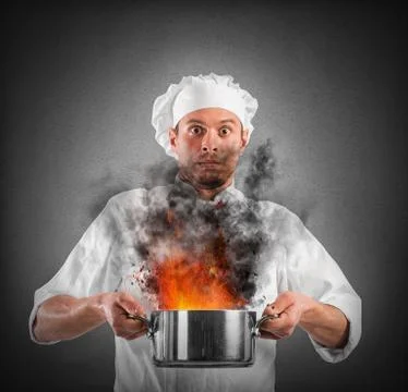 Bumbling chef Stock Photos