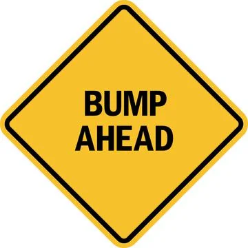 Bump ahead sign. Stock Illustration