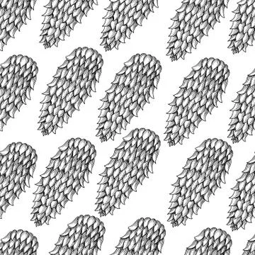 Bump seamless pattern. Vector sketch hand drawn illustration. Winter holiday Stock Illustration