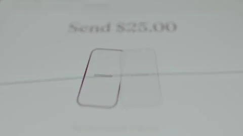 Bump Transfer, user taps the phones in app to enable the payment Stock Footage 332511479