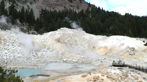 Bumpass Hell Stock Footage 33785442