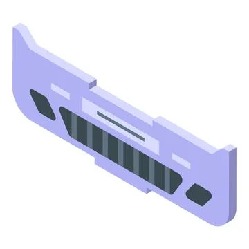 Bumper 3d printing icon isometric vector. Car industry 스톡 일러스트