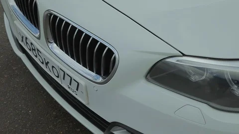 Bumper and grille with headlights Stock Footage 78551913