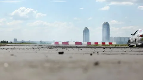 Bumper breaks in car during racing competitions Stock-Footage 11047594