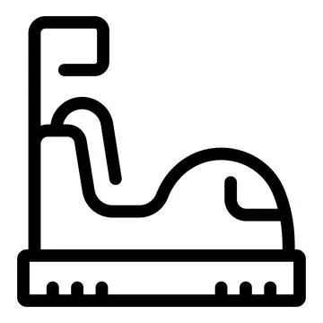 Bumper car attraction icon representing amusement park ride Stock Illustration