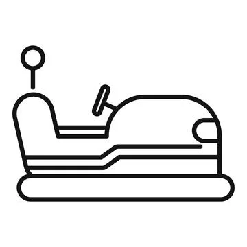 Bumper car icon representing amusement park ride for children Stock Illustration