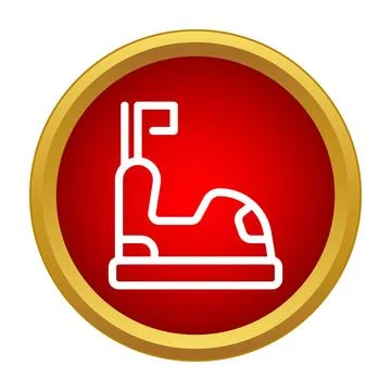 Bumper car icon representing amusement park fun Illustration