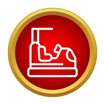Bumper car icon representing amusement park entertainment Stock Illustration