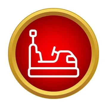 Bumper car icon representing fun at a fairground Ilustração Stock