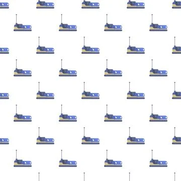 Bumper car pattern forming amusement park background 库存插图