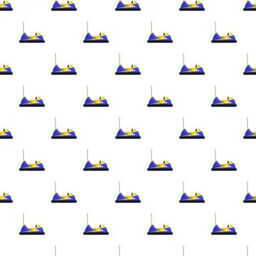 Bumper car pattern forming amusement park background イラスト素材