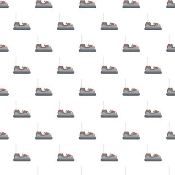 Bumper car pattern forming amusement park background Stock Illustration