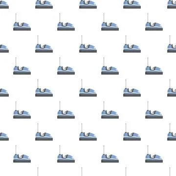 Bumper car pattern forming endless amusement ride background Stock Illustration