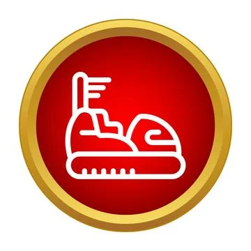 Bumper car ride icon representing amusement park fun Illustration