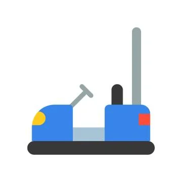 Bumper car vector icon, amusement park related flat style Ilustración de archivo