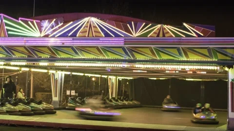 Bumper cars at the fairground Stock Footage 45291386