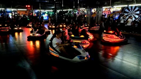 Bumper cars Stock Footage 95894246