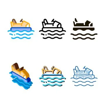 Bumper diversity water machine icon vector outline 库存插图