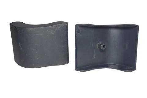 Bumper plastic end caps from all sides, isolated on white background Stock Photos