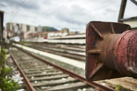 Bumper on a train wagon Stock Photos