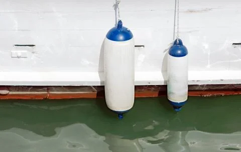 Bumpers on ship Stock Photos