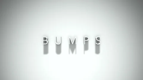 Bumps 3D title animation with shadows on a white background Video stock 297510983