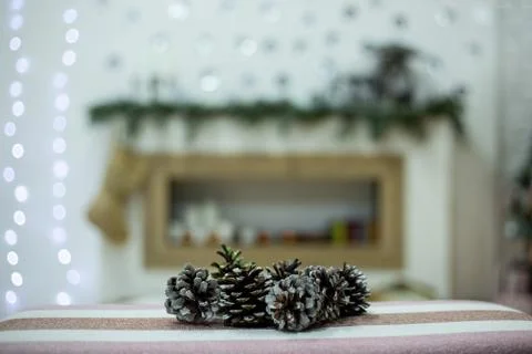 Bumps on a Christmas background Stock Photos