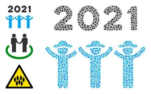 Bumpy 2021 Gentlemen Dance Icon Collage Stock Illustration