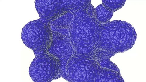 Bumpy blue figure is deformed on a white background. abstract background. 3D ren Stock Footage 94561927