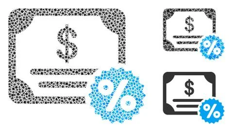 Bumpy Bond Coupon Icon Collage Illustrazione stock