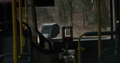 Bumpy bus in the mountain Stock Footage 175667674